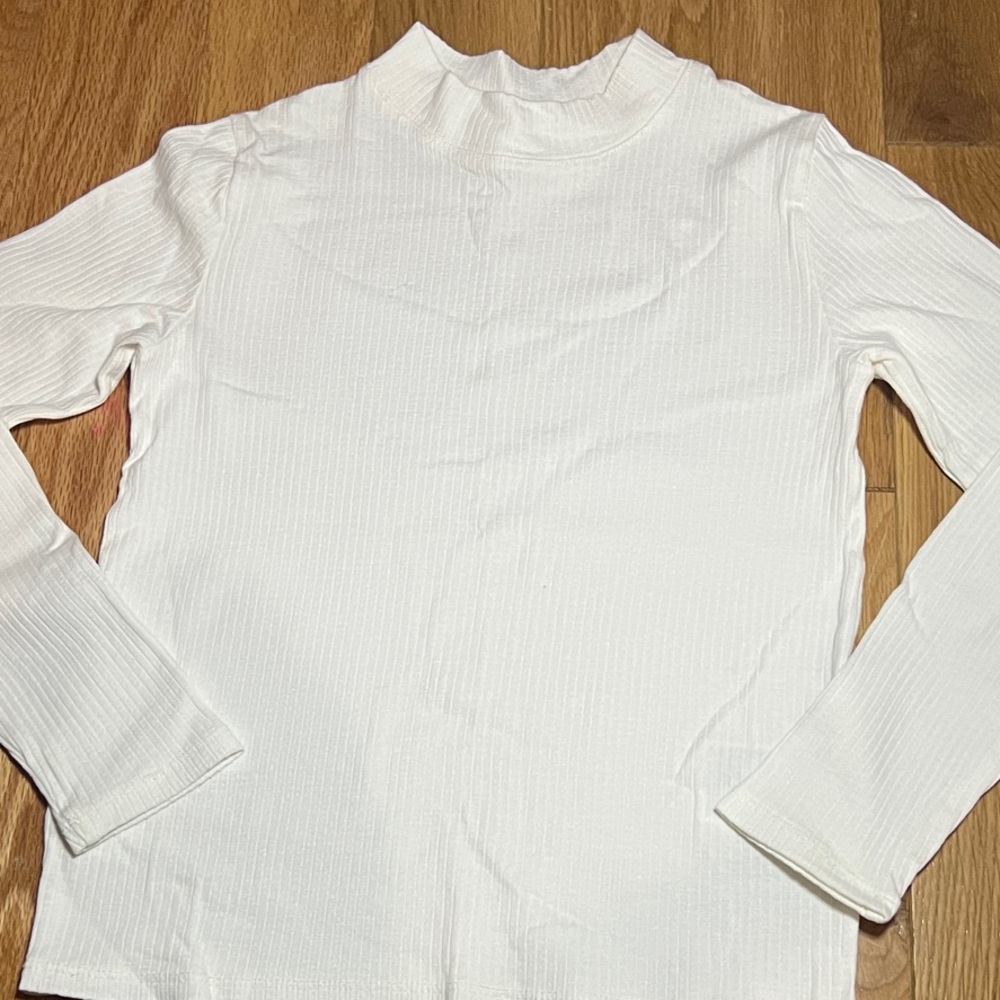 H&M White Ribbed Kids Blouse